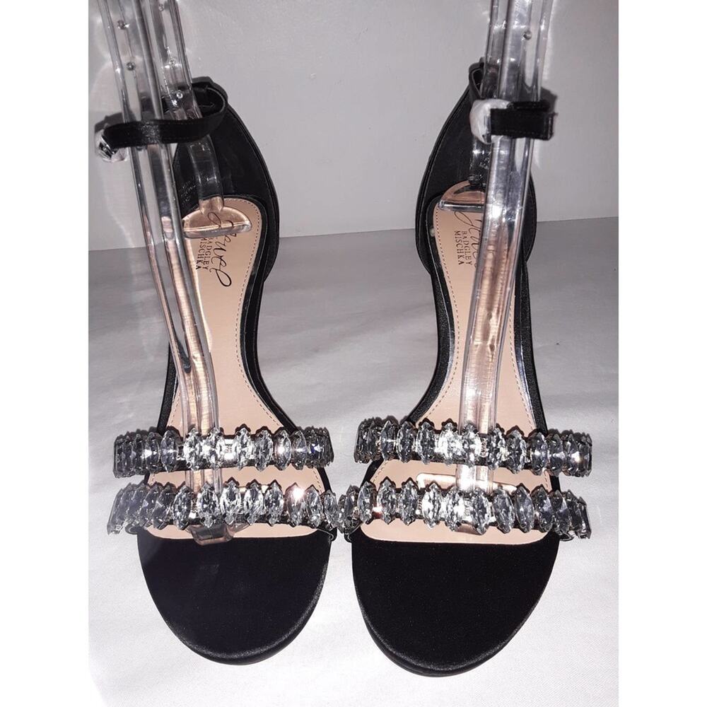 NWOB Jewel Badgley Mischka MELANIA Sz 8.5 Strappy Sandals Pumps Shoes - Picture 2 of 11